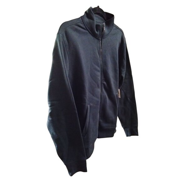 Amazon Essentials Mens Sweatshirt Size Medium Black  Fleece Mock Neck Full-Zip - Picture 4 of 9